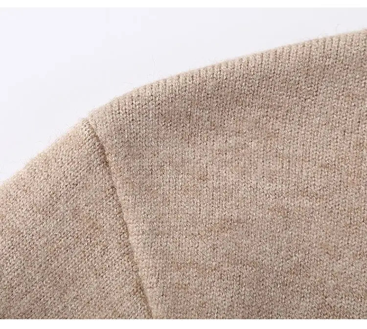 Male Polo Shirt Soft Lightweight Warm Knitted Luxury Simple Button Up Pullover 2025 Lapels Comfortable Business Sweater Clothing